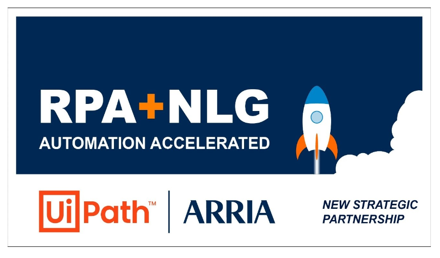 UiPath與Arria達成技術(shù)合作，推出全球首個本地集成NLG的RPA平臺
