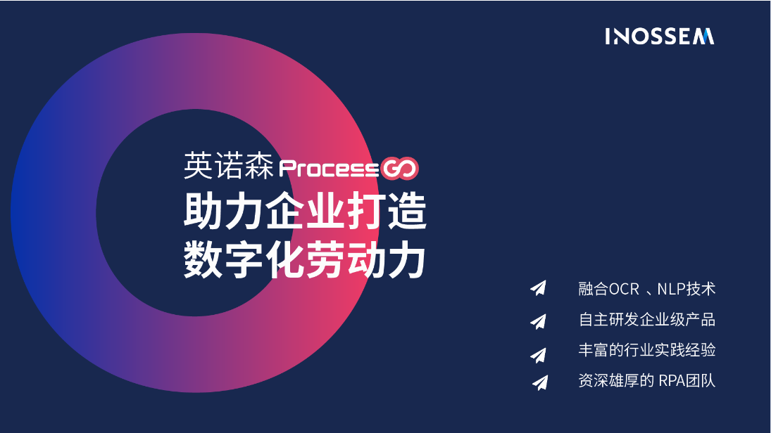 英諾森RPA ProcessGo：為企業(yè)量身定制的“數(shù)字化勞動(dòng)力”
