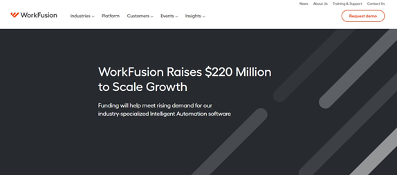 RPA行業領導者WorkFusion，獲得2.2億美元F輪融資，由Georgian領投