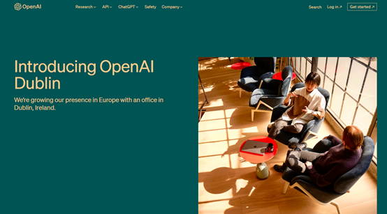 OpenAI在都柏林開設辦事處，以擴大歐洲業務