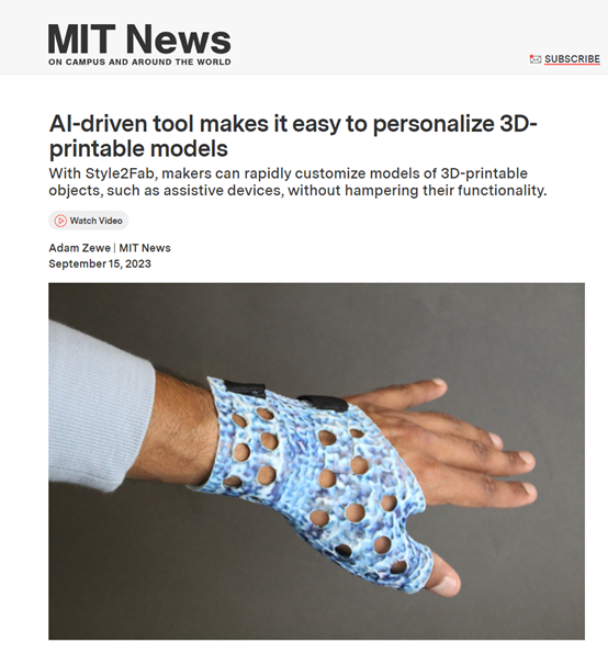 文本控制3D打印模型，麻省理工最新產(chǎn)品并公布論文